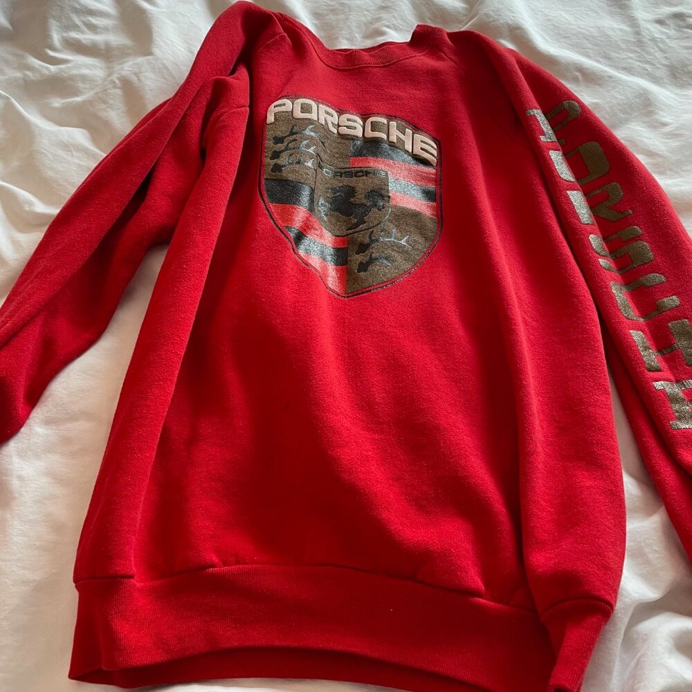 Red Porsche long sleeve Sweatshirt XL